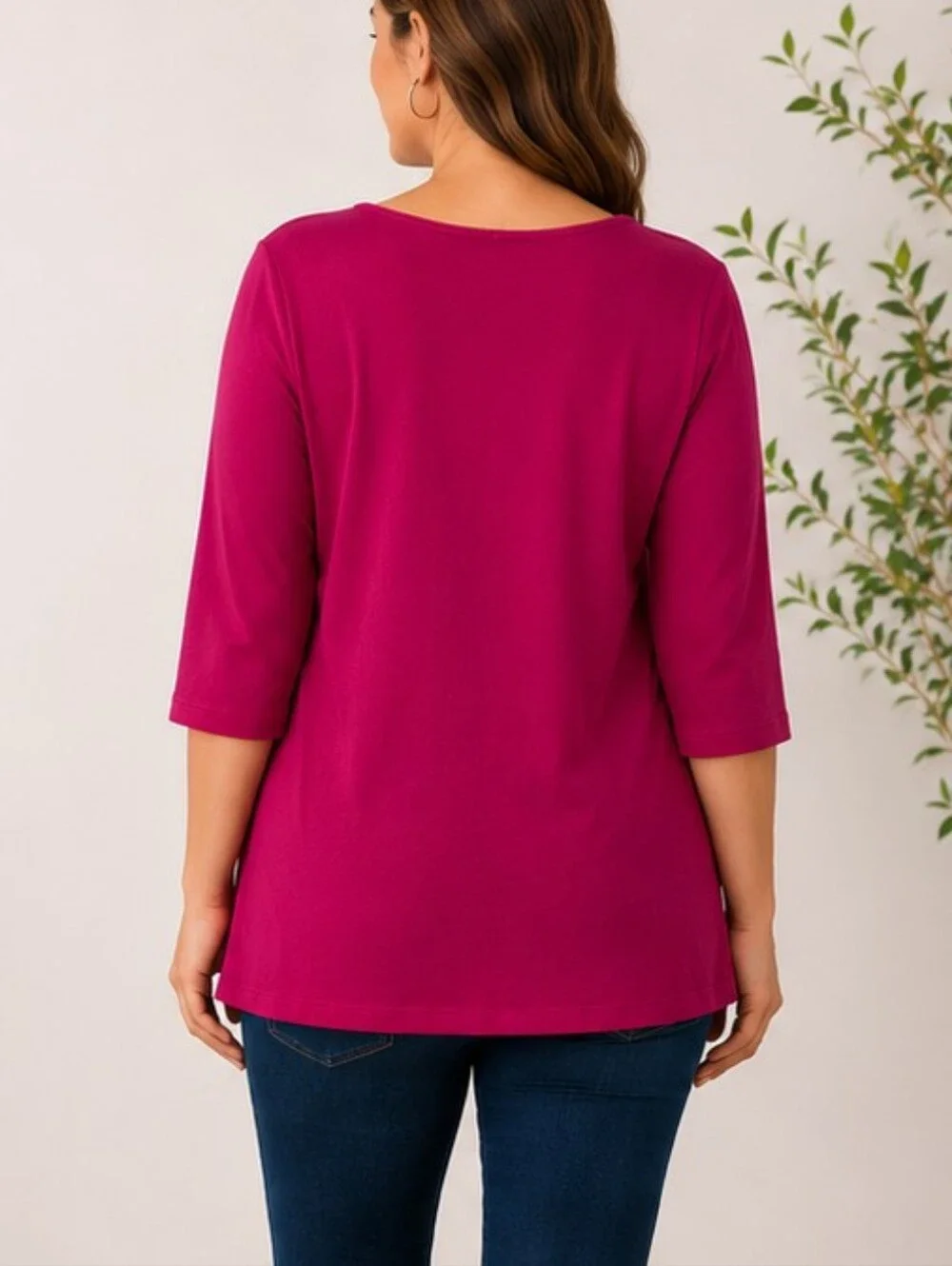 Kim Rogers Women’s Embroidered Tunic Top – XL – Bright Pink - Picture 2 of 7